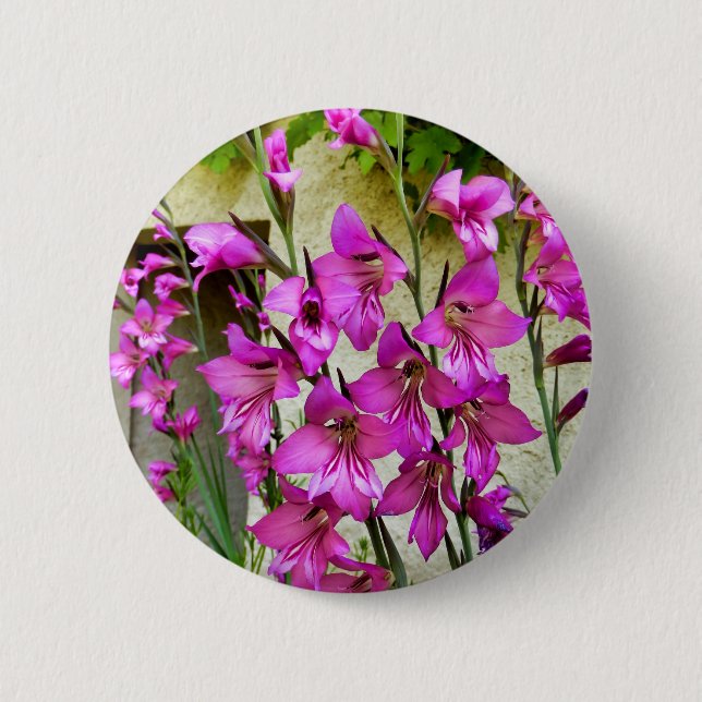 Byzantine Gladiolus Abzeichen Button (Vorderseite)