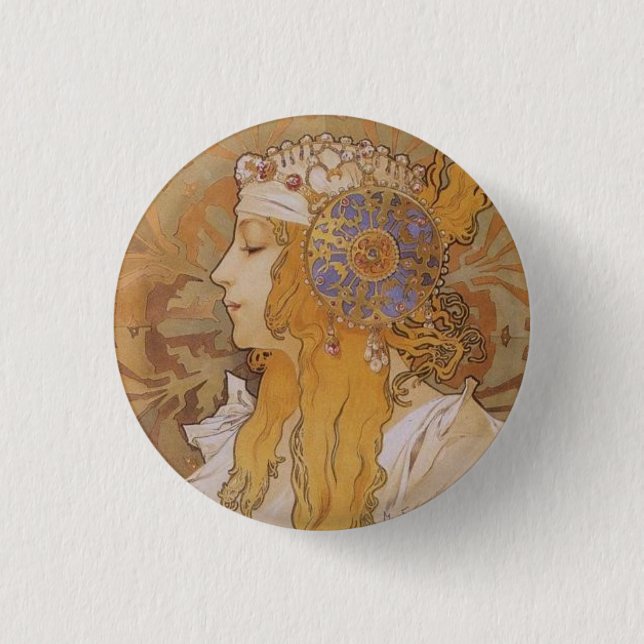 Byzantine Head: Blonde Button (Vorderseite)