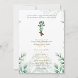 BYZANTINE Krönungsfeier Hochzeitssommandkreuz Einladung