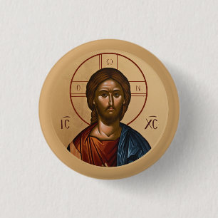 Byzantinisch-Christlich-orthodoxe Symbole: Jesus C Button