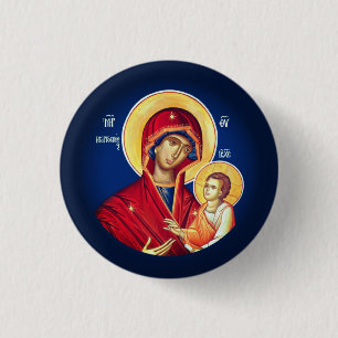 Byzantinisch Christlich-orthodoxe Symbole: Jungfra Button
