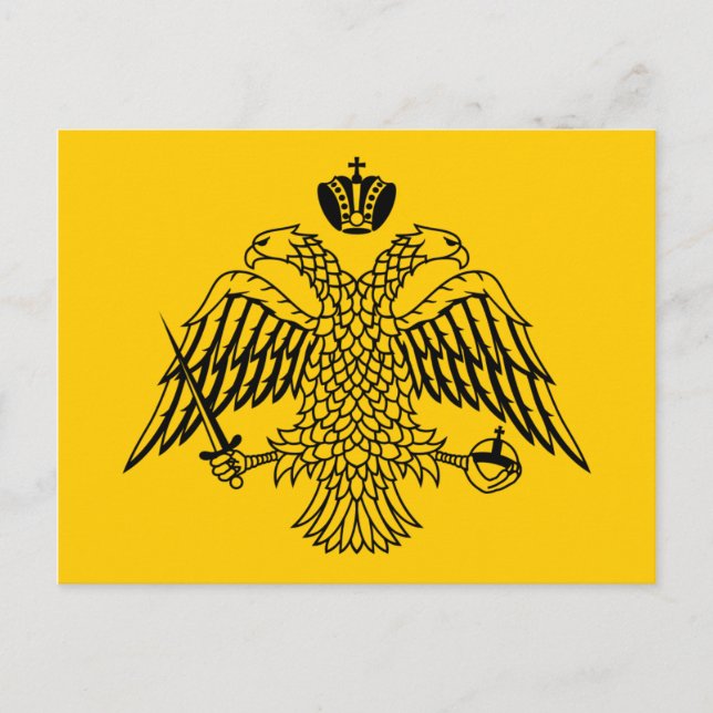 byzantinische Flagge Postkarte (Vorderseite)