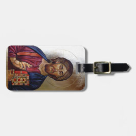 Byzantinische Ikone von Christus Pantocrator Gepäckanhänger