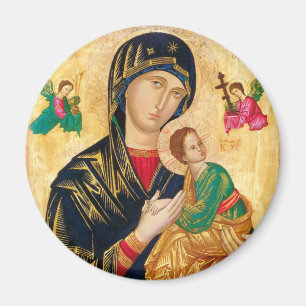 Byzantinische Jungfrau Maria und Kindersymbol Magnet