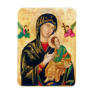 Byzantinische Jungfrau Maria und Kindersymbol Magnet