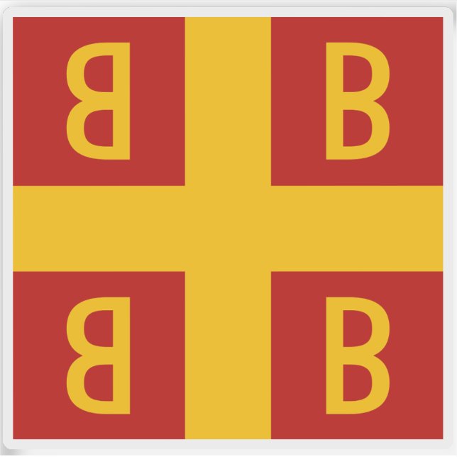 Byzantinische Kaiserflagge, 14. Jahrhundert Aufkleber (Vorderseite)