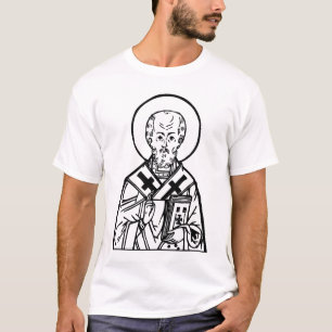 Byzantinische orthodoxe Ikone des heiligen Nikolau T-Shirt
