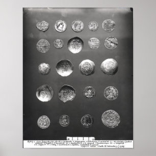 Byzantinische, römische und Sassanian Münzen Poster