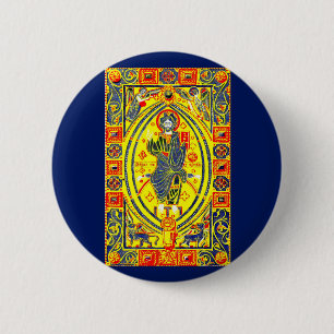 Byzantinische Volkskunst Jesus Button