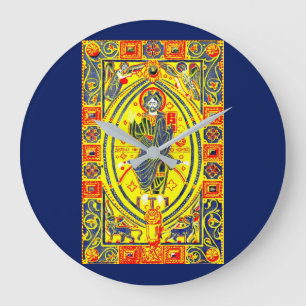 Byzantinische Volkskunst Jesus Große Wanduhr