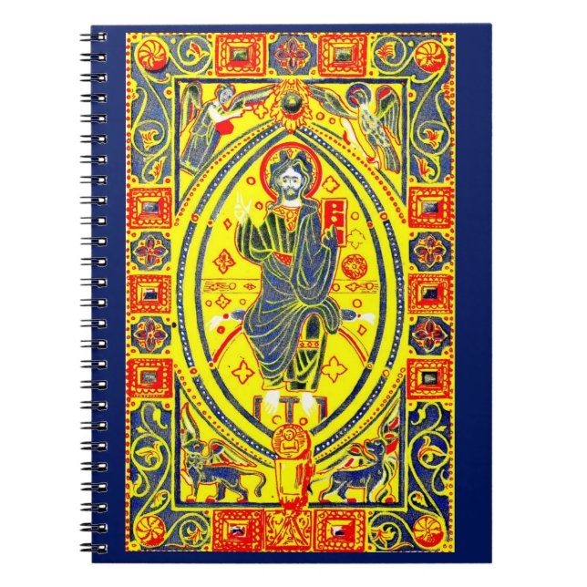 Byzantinische Volkskunst Jesus Notizblock (Vorderseite)