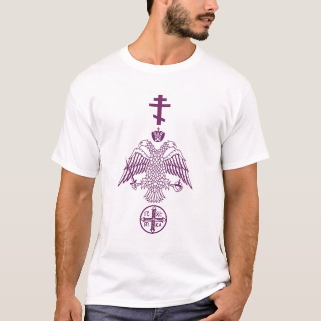 Byzantinischer christlicher Adler T-Shirt (Vorderseite)