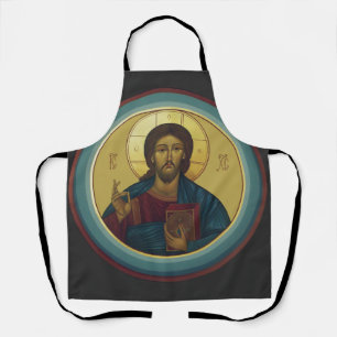Byzantinisches Christus Pantokrator Rundmosaik Kun Schürze