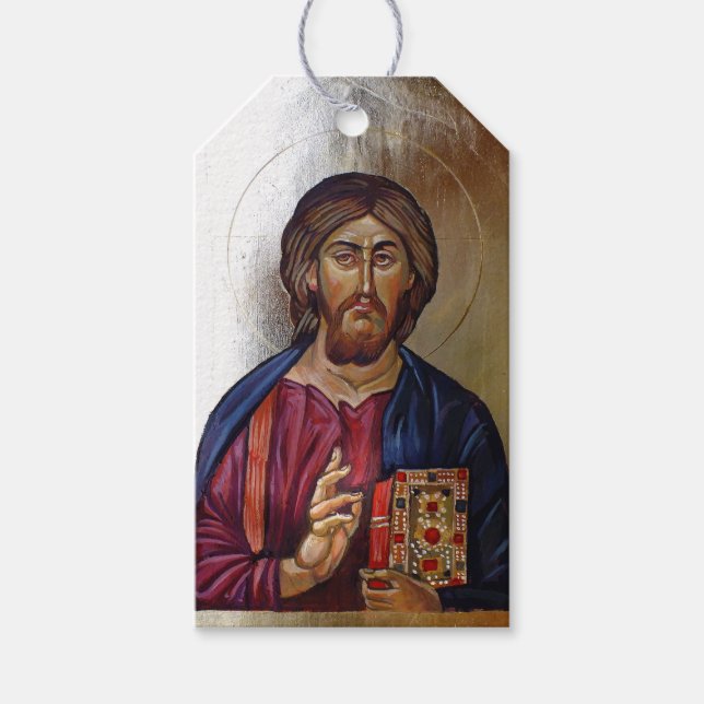 Byzantinisches Icon Christi Pantocrator Geschenkanhänger (Vorderseite)