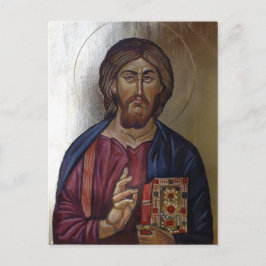 Byzantinisches Icon Christi Pantocrator Postkarte