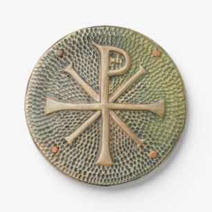 Byzantinisches Kreuzsymbol Metallion Geschichte Pappteller