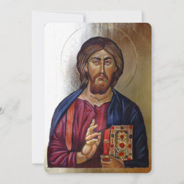 Byzantinisches Symbol Christi Pantokator Einladung