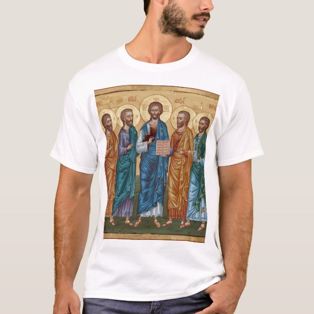 Byzantinisches Symbol Christi und Apostel T-Shirt (Vorderseite)