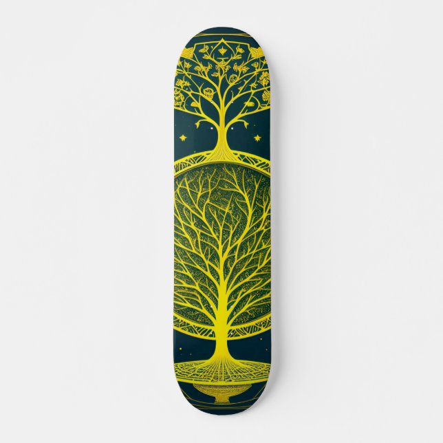 BZ Holy Grail Tree of Life Custom Skateboard Deck (Devant)
