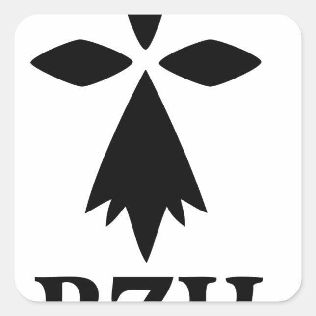 bzh.png quadratischer aufkleber (Vorderseite)