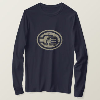 C2B: C2B: Langsamer T-BLU-Logo-Vintages Yel T-Shirt