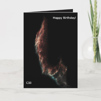 C33 SluierNevel happy birthday Karte