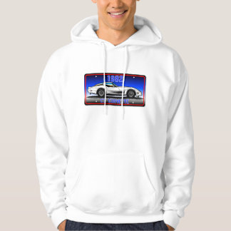 C3 Korvette Kfz-Kennzeichen-Kunst-Blauer Hoodie
