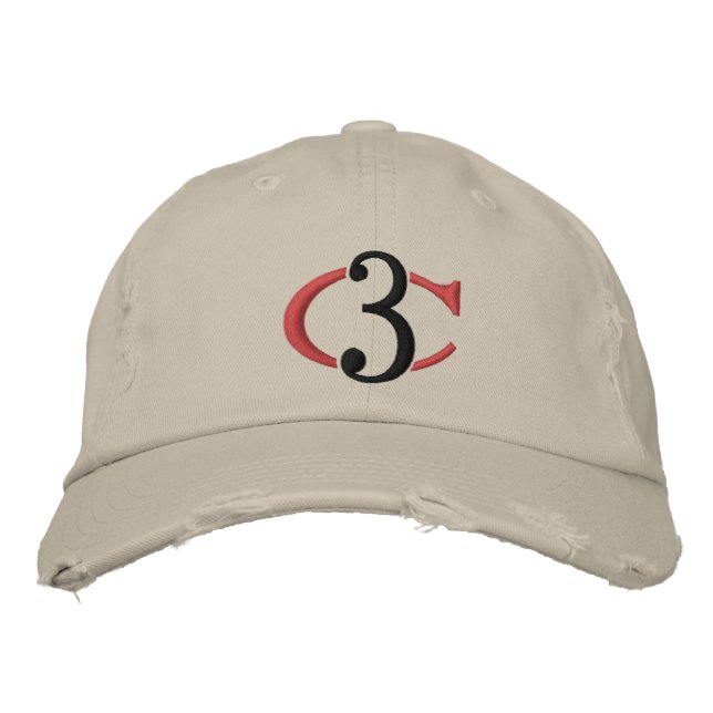 C3-Logo: Chino-angepasster Hut gestört (Vorderseite)