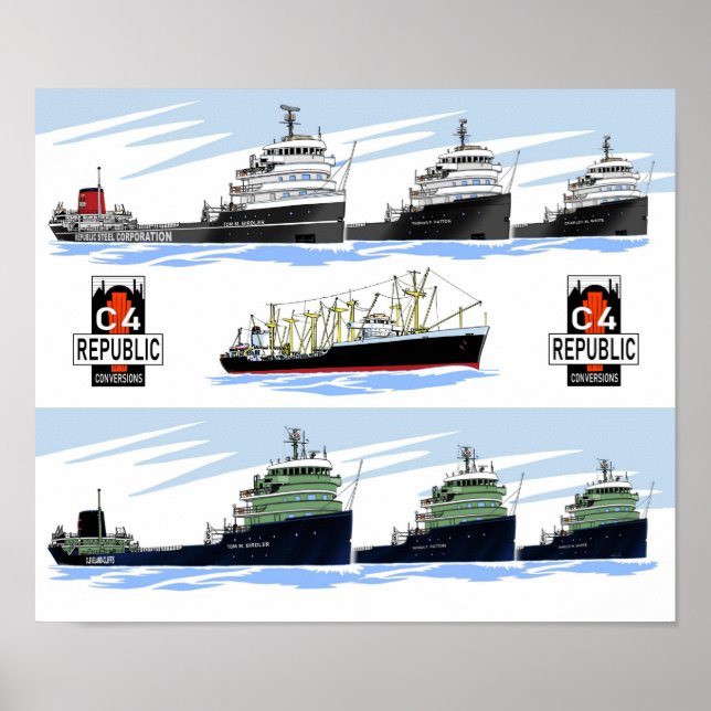 C4 Umrechnungen in der Republik Poster (Vorne)