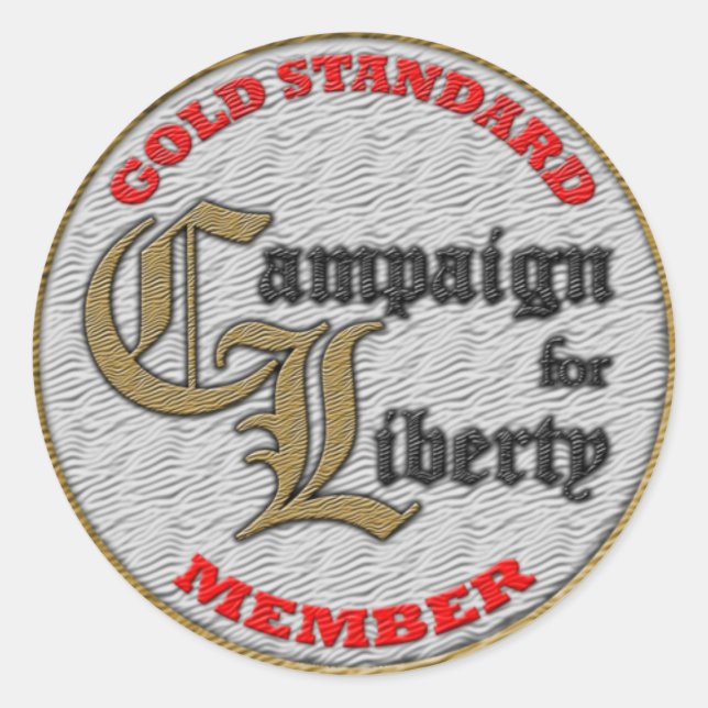 C4L Gold Standard Mitgliedsticker! Runder Aufkleber (Vorderseite)