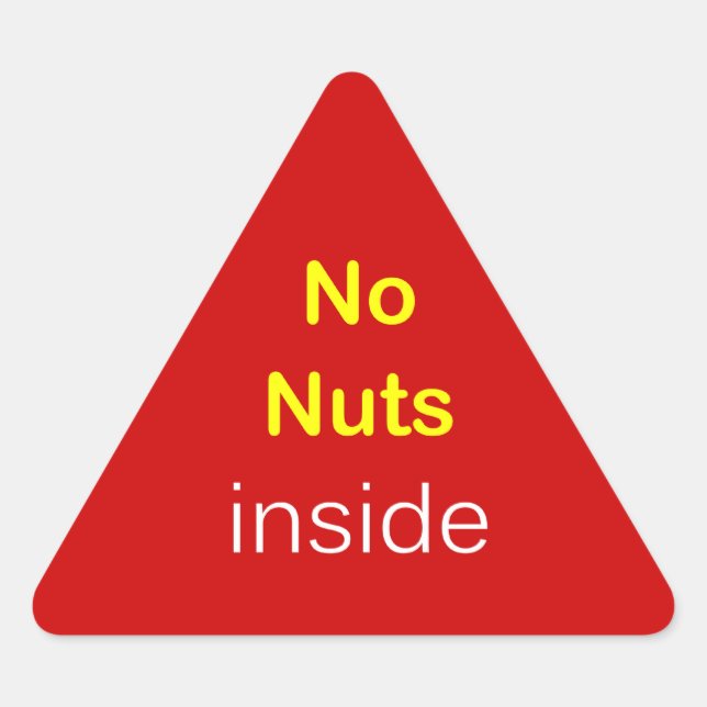 c6 - Étiquette alimentaire ~ AUCUN NUTS À L'INTÉRI (Devant)