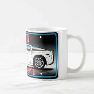 C6 Korvette Kfz-Kennzeichen-Kunst-Grauer Kaffeetasse