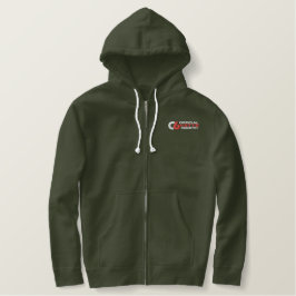 C6VR Logo gestickter grundlegender ZipHoodie Bestickter Hoodie