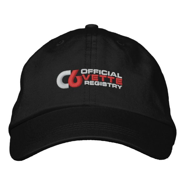 C6VR Logo Stickerei mit dunklem Farbhut Bestickte Baseballkappe (Vorderseite)