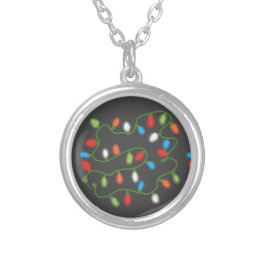 C7 Weihnachtslichter Necklace (Multi & Gray) Versilberte Kette