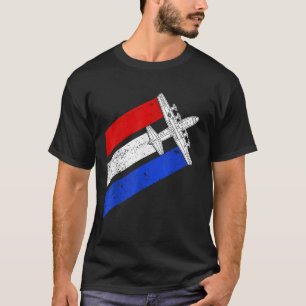C 130 Hercules Gunship USA Flag Flugzeug C130 4. T-Shirt