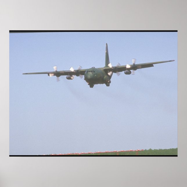 C-130 Herkules-Ansatz_Militärische Luftfahrzeuge Poster (Vorne)