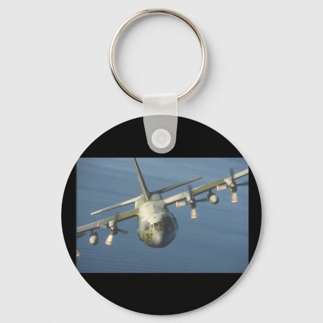 C-130 Herkules Transport_Militärische Luftfahrzeug Schlüsselanhänger (Vorderseite)