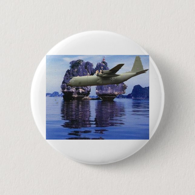 C-130 irgendwo im South Pacific Button (Vorderseite)