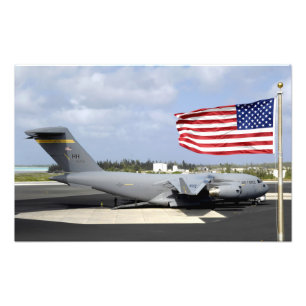 C-17 Globemaster III sitzt auf dem Fluglinien Fotodruck
