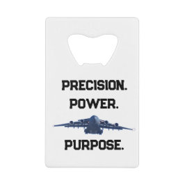 C-17 GLOBEMASTER PRECISION POWER PURPOSE GELDBEUTEL FLASCHENÖFFNER