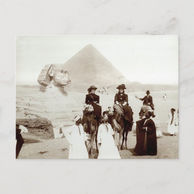 C. 1885 Amerikaner in Ägypten Postkarte (Vorderseite)