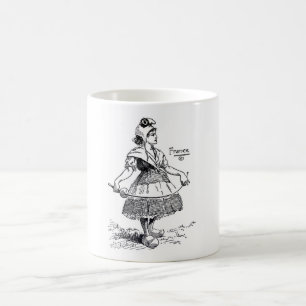 C.1890 ILLUSTRATION VINTAGE! ALT! URIG! KAFFEETASSE