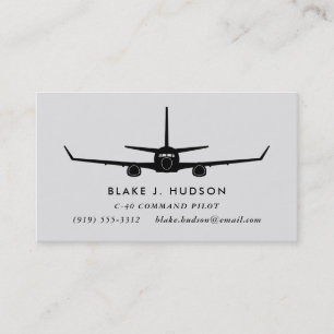 C-40 737 Silhouette Pilot Visitenkarte