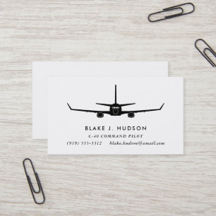 C-40 737 Silhouette Pilot Visitenkarte