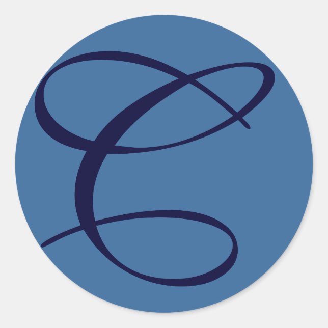 C Anfangsaufkleber Runder Aufkleber (Vorderseite)