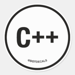 C++-Aufkleber Runder Aufkleber