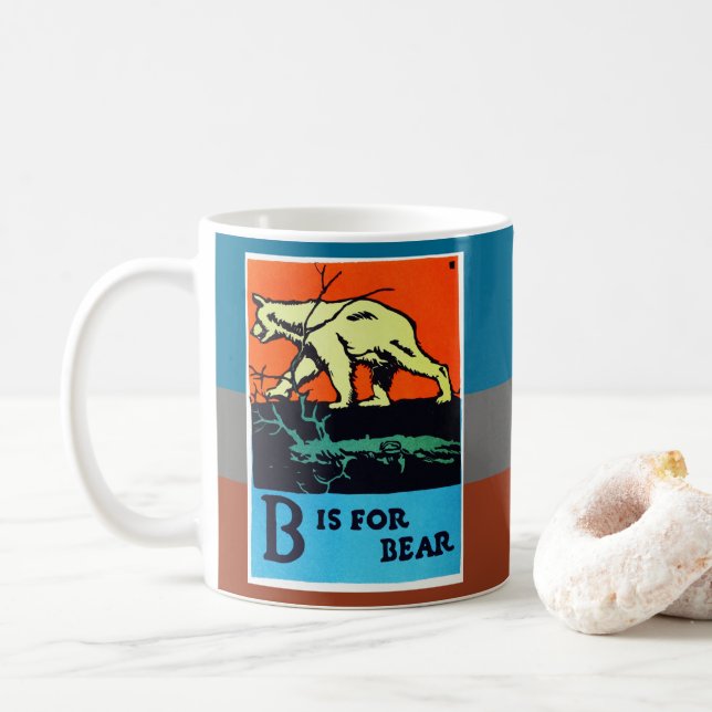 C.B. Falls - B ist für Bären Kaffeetasse (Mit Donut)