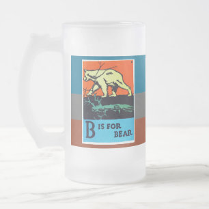 C.B. Falls - B ist für Bären Mattglas Bierglas