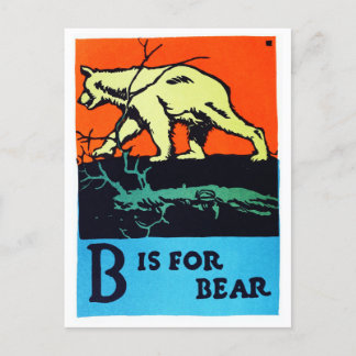 C.B. Falls - B ist für Bären Postkarte